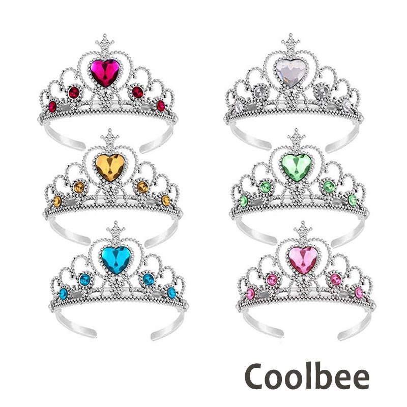 COOLBEE Dress Up Toy Tiaras Crown Set Princess Costume Party Accessories (6 Colour)